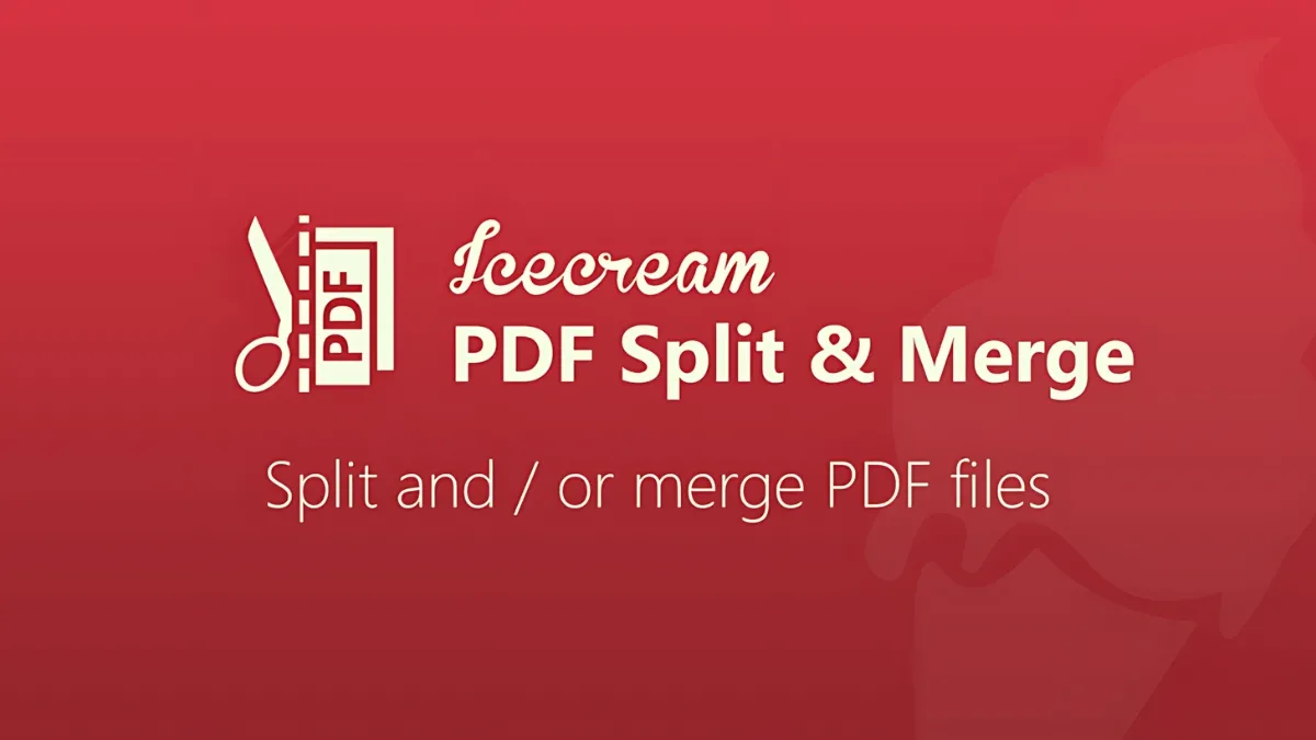 Giao diện Icecream PDF Split &amp; Merge, hiển thị tùy chọn xem trước và sắp xếp các trang PDF trước khi hợp nhất.