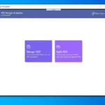Giao diện phần mềm PDF Split Merge, công cụ hỗ trợ ghép và tách file PDF dễ dàng trên máy tính.