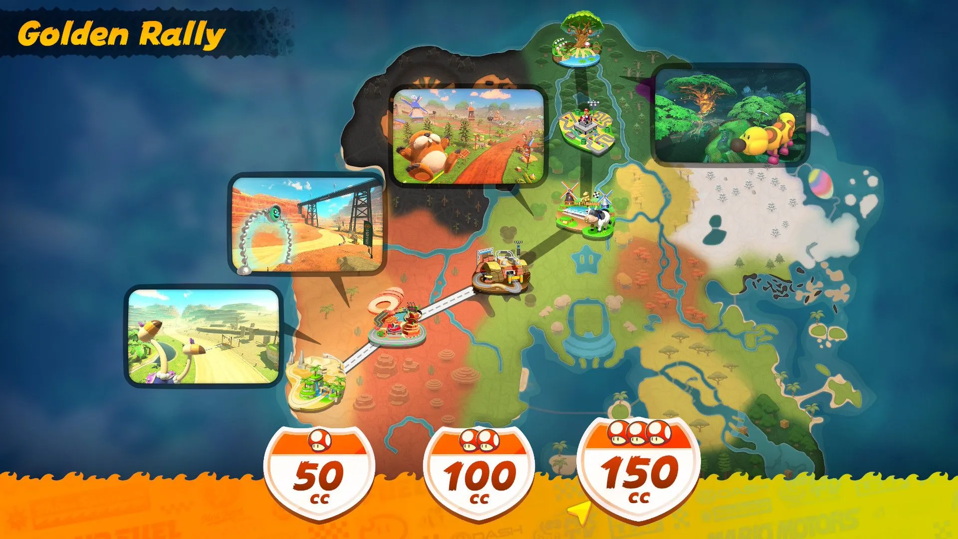 Ảnh chụp màn hình chế độ Knockout Tour trong Mario Kart World, cho thấy cuộc đua căng thẳng với 24 tay đua.