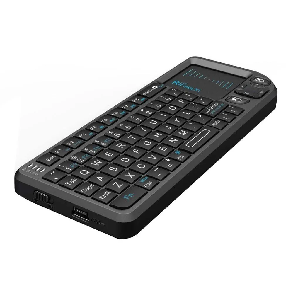 Bàn phím mini Rii X1 tích hợp touchpad, nhỏ gọn, tiện lợi cho việc điều khiển Mini PC từ xa.