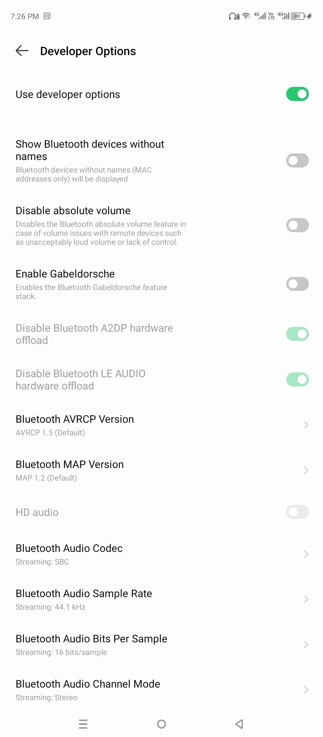 Bật hiển thị thiết bị Bluetooth không tên (Show Bluetooth Devices Without Names) trong tùy chọn nhà phát triển Android