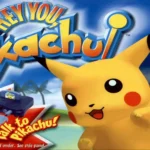Bìa hộp game Hey You, Pikachu! trên Nintendo 64, thể hiện Pikachu và người chơi tương tác qua micro.