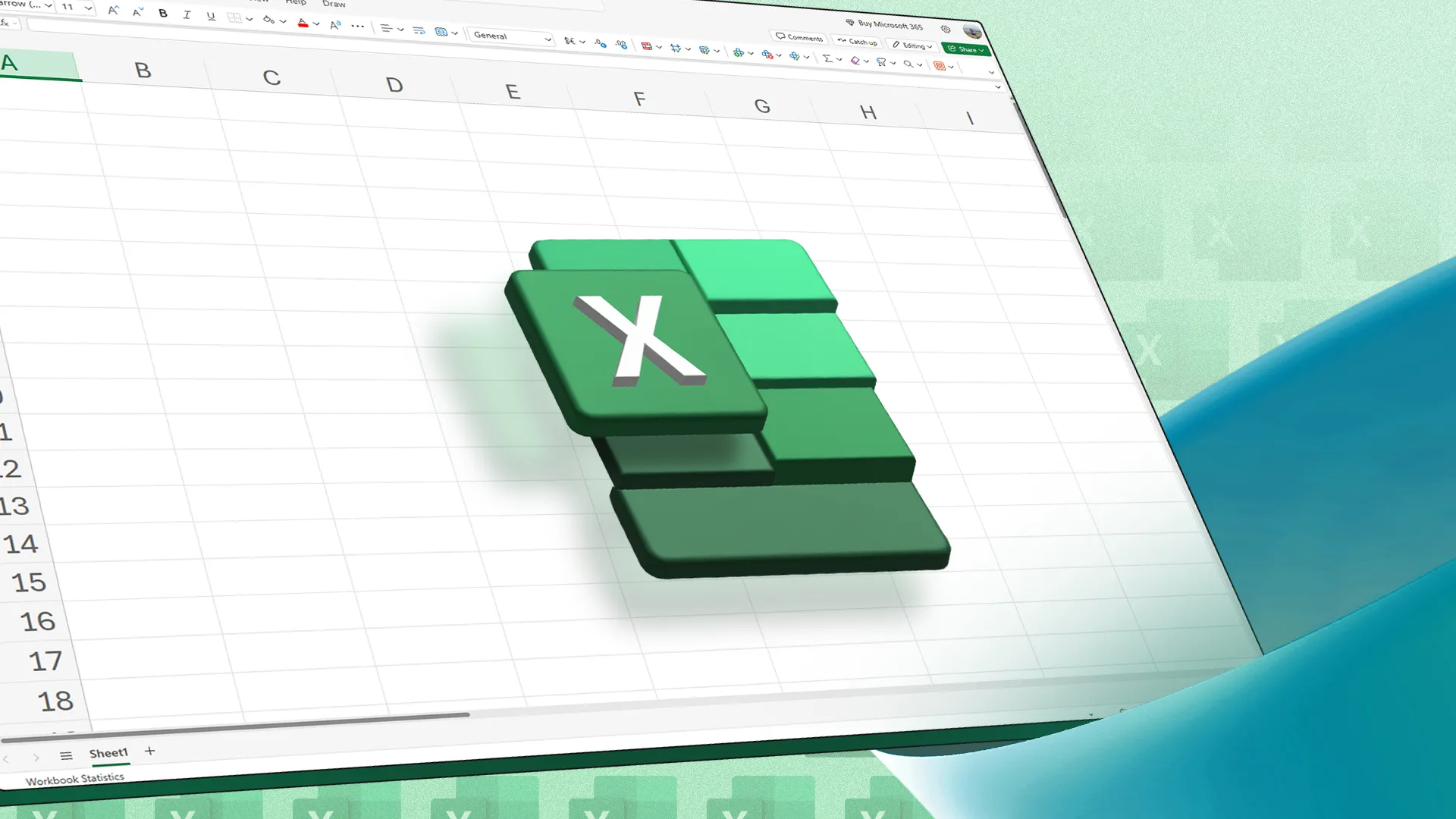 Biểu tượng Microsoft Excel nổi bật trên nền một trang tính trống, thể hiện sự cải tiến tính năng PivotTables.