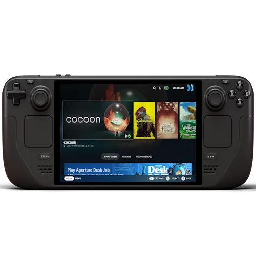 Biểu tượng nhận diện của Steam Deck OLED, một trong những thiết bị cầm tay PC hàng đầu