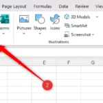 Biểu tượng 'Table' (Bảng) được chọn trong tab Insert (Chèn) trên thanh Ribbon của Excel, minh họa cách tạo bảng mới.