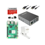 Bộ khởi động Raspberry Pi 5 CanaKit, hiển thị bo mạch chủ và các linh kiện cần thiết cho việc triển khai dự án, bao gồm cả các giải pháp video mới