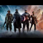 Bốn nhân vật chính trong game Marvel 1943 Rise of Hydra: Captain America, Black Panther, Gabriel Jones và Nanali.