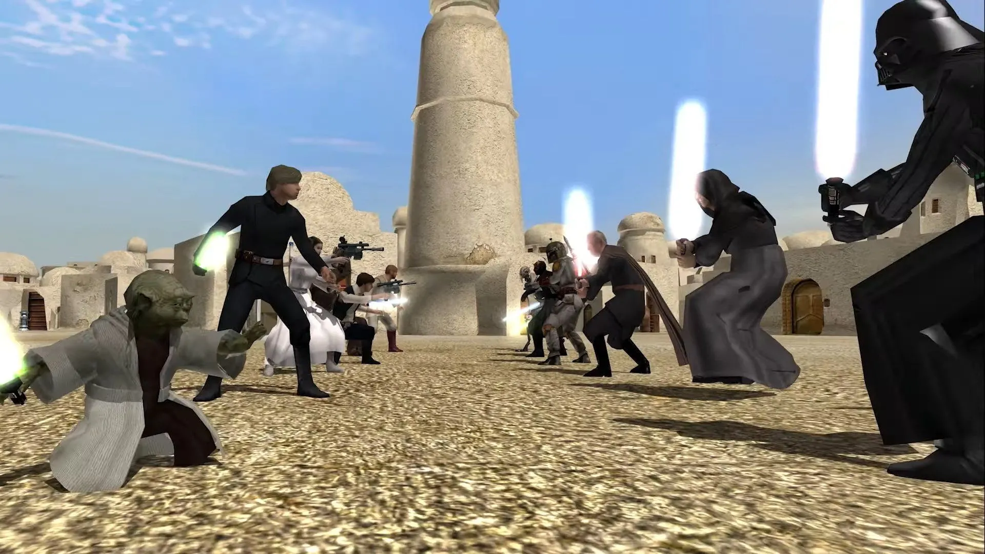 Các Anh hùng và Phản diện kinh điển trong Star Wars Battlefront II (2005).