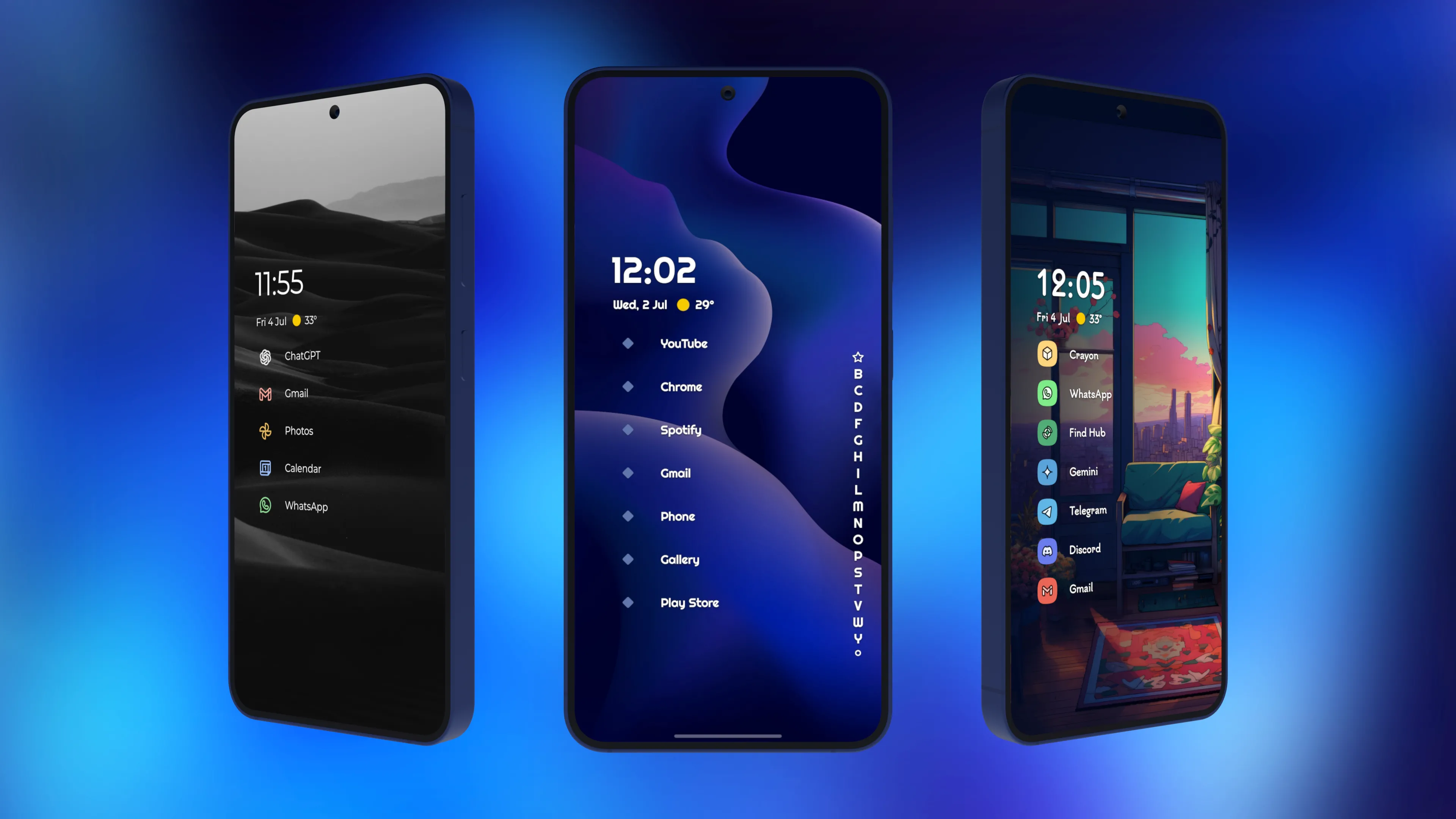 Các gói biểu tượng Anycon mới của Niagara Launcher bao gồm Outline Chroma, Niagara Dots và Bright, mang đến đa dạng phong cách cho màn hình chính Android.