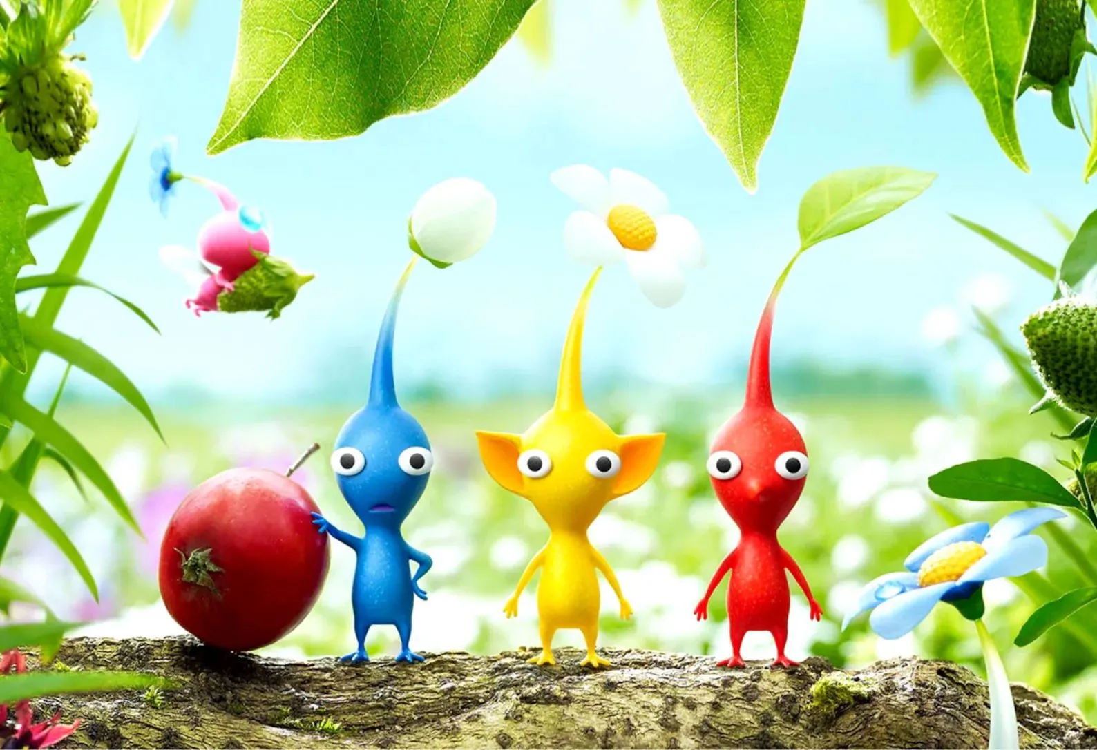 Các Pikmin đứng trên cành cây, đại diện cho sự đáng yêu và tiềm năng của các tựa game Pikmin mới trên Nintendo Switch 2