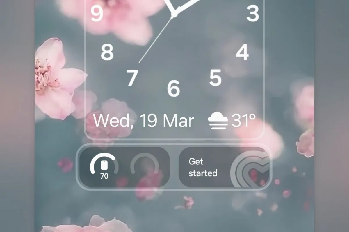 Các widget được hiển thị trên màn hình khóa của Galaxy S25+, bao gồm pin và Samsung Health, cũng xuất hiện trên Always On Display.