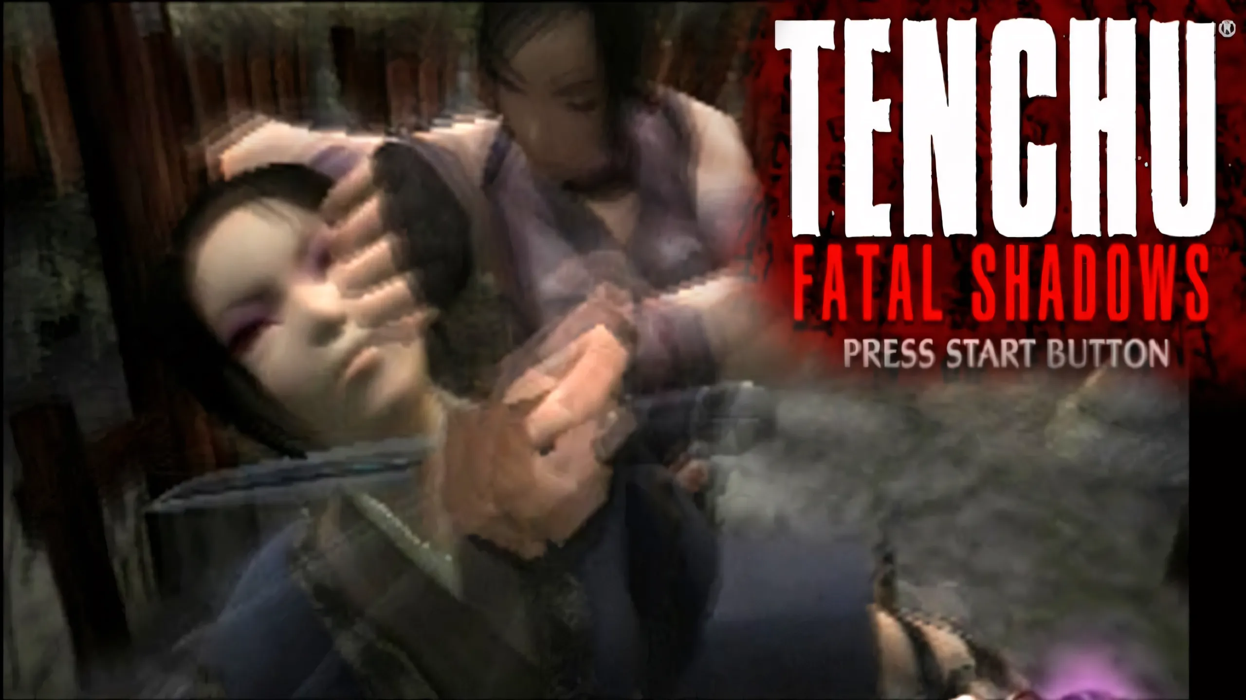 Cảnh gameplay Tenchu: Fatal Shadows, với nhân vật thực hiện động tác ám sát lén lút trong bối cảnh phong kiến Nhật Bản.