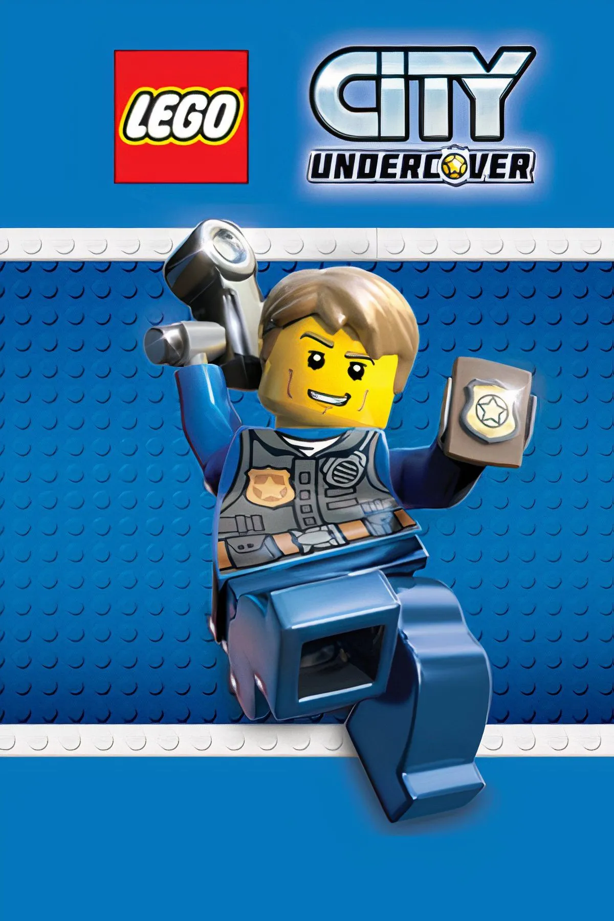 Chase McCain trong trang phục cảnh sát truy đuổi tội phạm trên đường phố LEGO City
