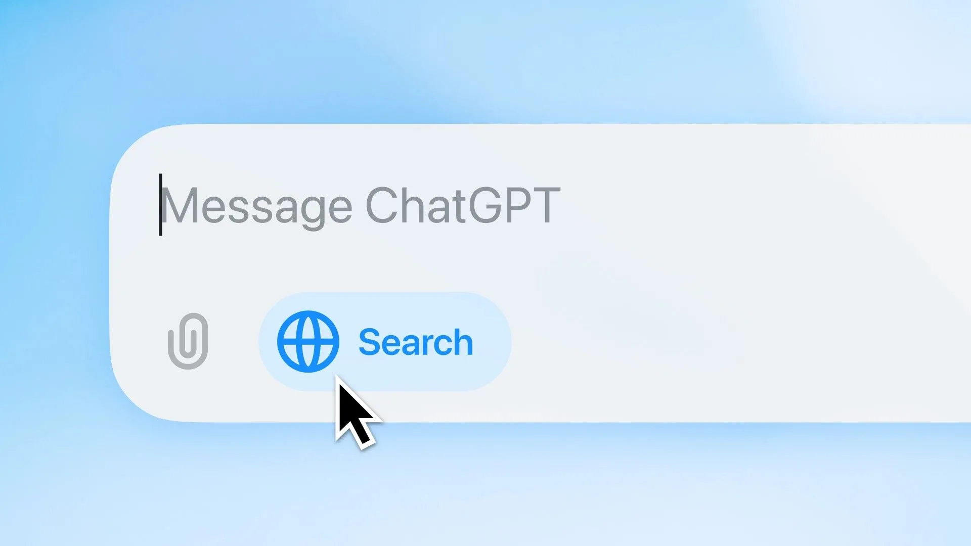 ChatGPT search bar in use on a laptop