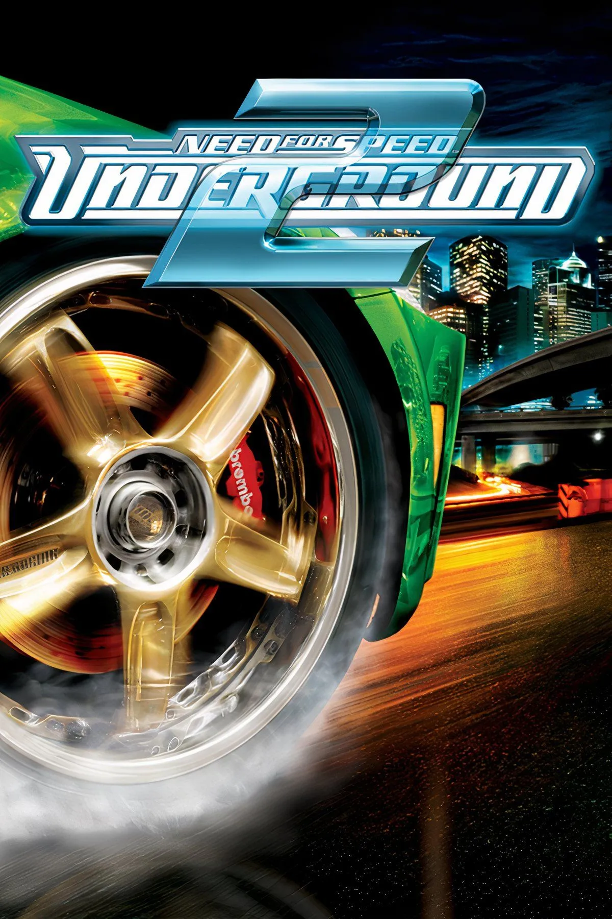 Chiếc xe đua được tùy chỉnh nổi bật trong game Need for Speed: Underground 2, với ánh sáng neon và decal rực rỡ, tượng trưng cho văn hóa độ xe đường phố.
