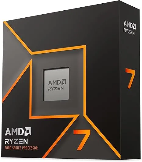 Chip xử lý AMD Ryzen 7 9700X, một CPU 8 nhân 16 luồng dành cho nền tảng AM5, được thiết kế cho hiệu năng gaming và đa nhiệm, có thể tối ưu với Precision Boost Overdrive (PBO).