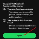 Cho phép Perplexity AI kết nối với Spotify để phát nhạc.