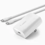 Củ sạc tường Belkin 30W USB-C màu trắng, chuyên dụng cho sạc nhanh thiết bị công nghệ hiện đại.