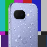 Điện thoại Google Pixel 9a màu xanh lá cây với màn hình sáng và viền mỏng, biểu tượng cho thiết bị tầm trung mới ra mắt