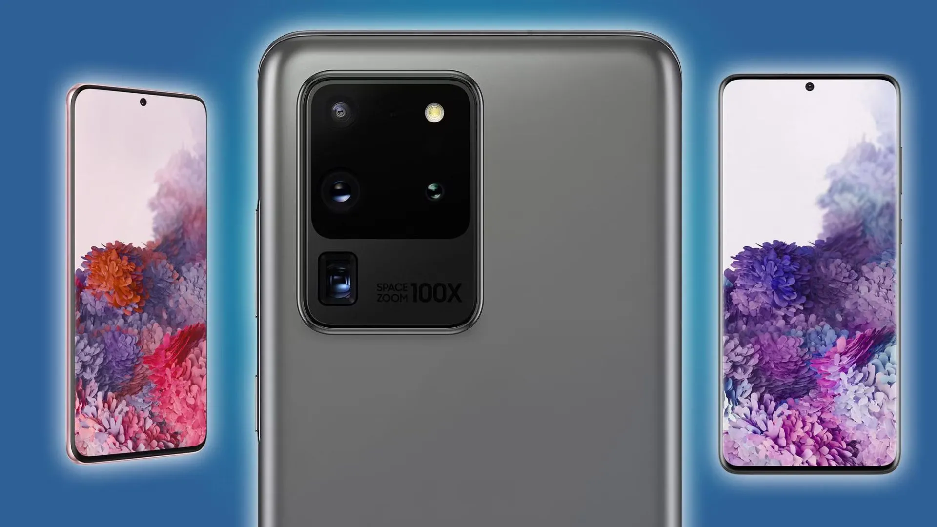 Điện thoại Samsung Galaxy S20 với màn hình đen
