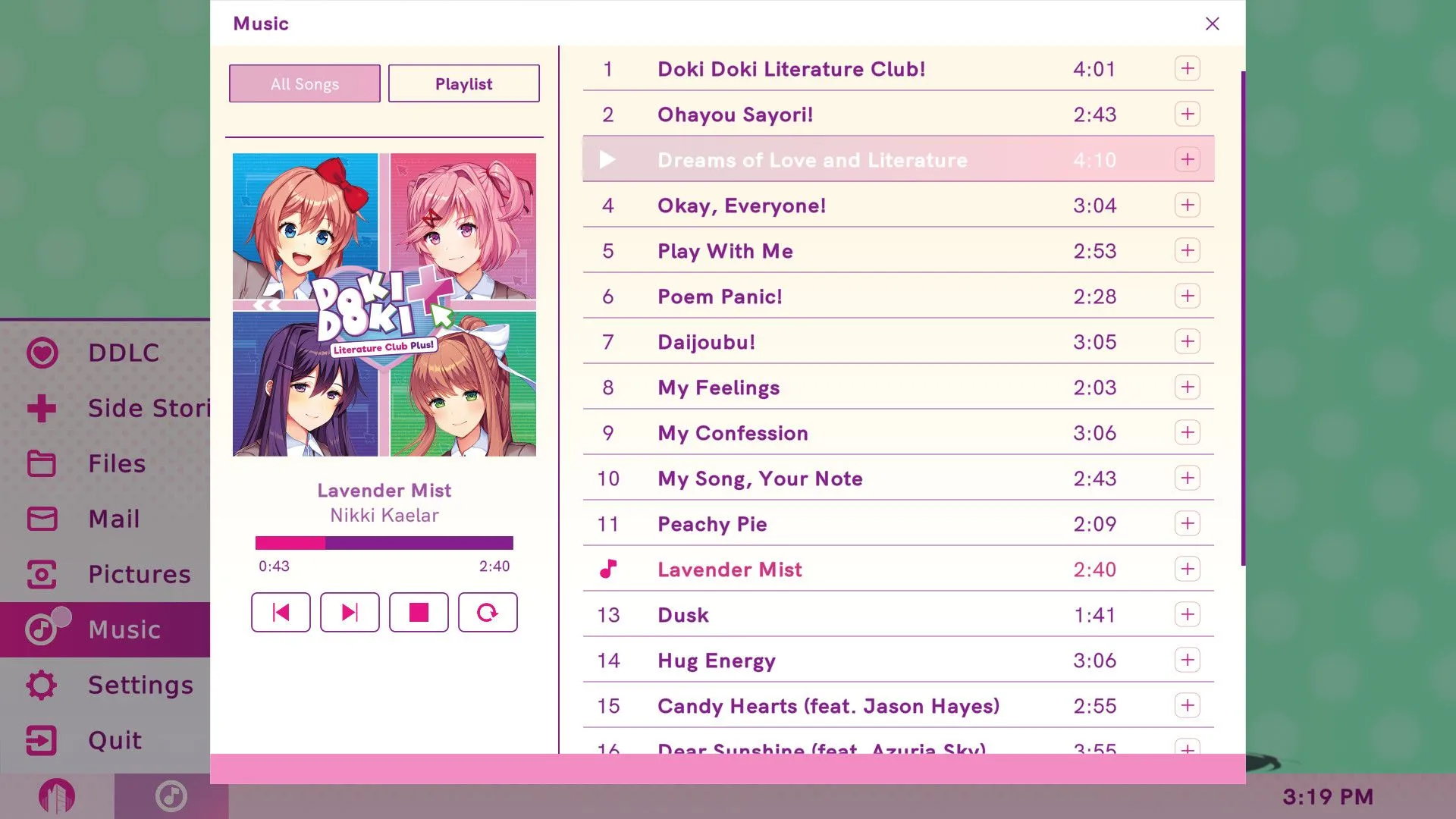 Doki Doki Literature Club với cảnh báo nội dung về chủ đề nhạy cảm trước khi vào game