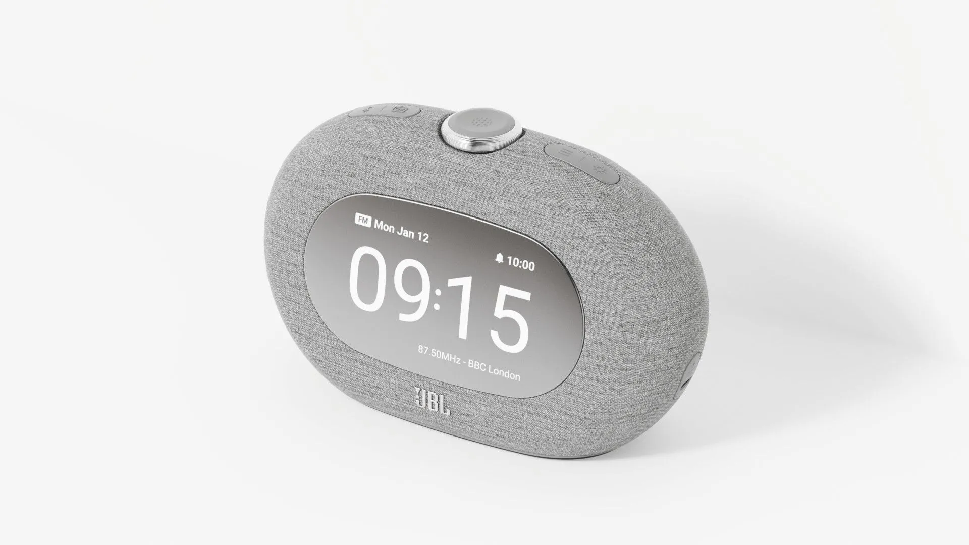 Đồng hồ báo thức thông minh JBL Horizon 3, tích hợp loa Bluetooth và sạc điện thoại tiện lợi.