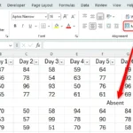 Dữ liệu trong Excel với một hàng đã được gộp và căn giữa bằng Merge & Center.