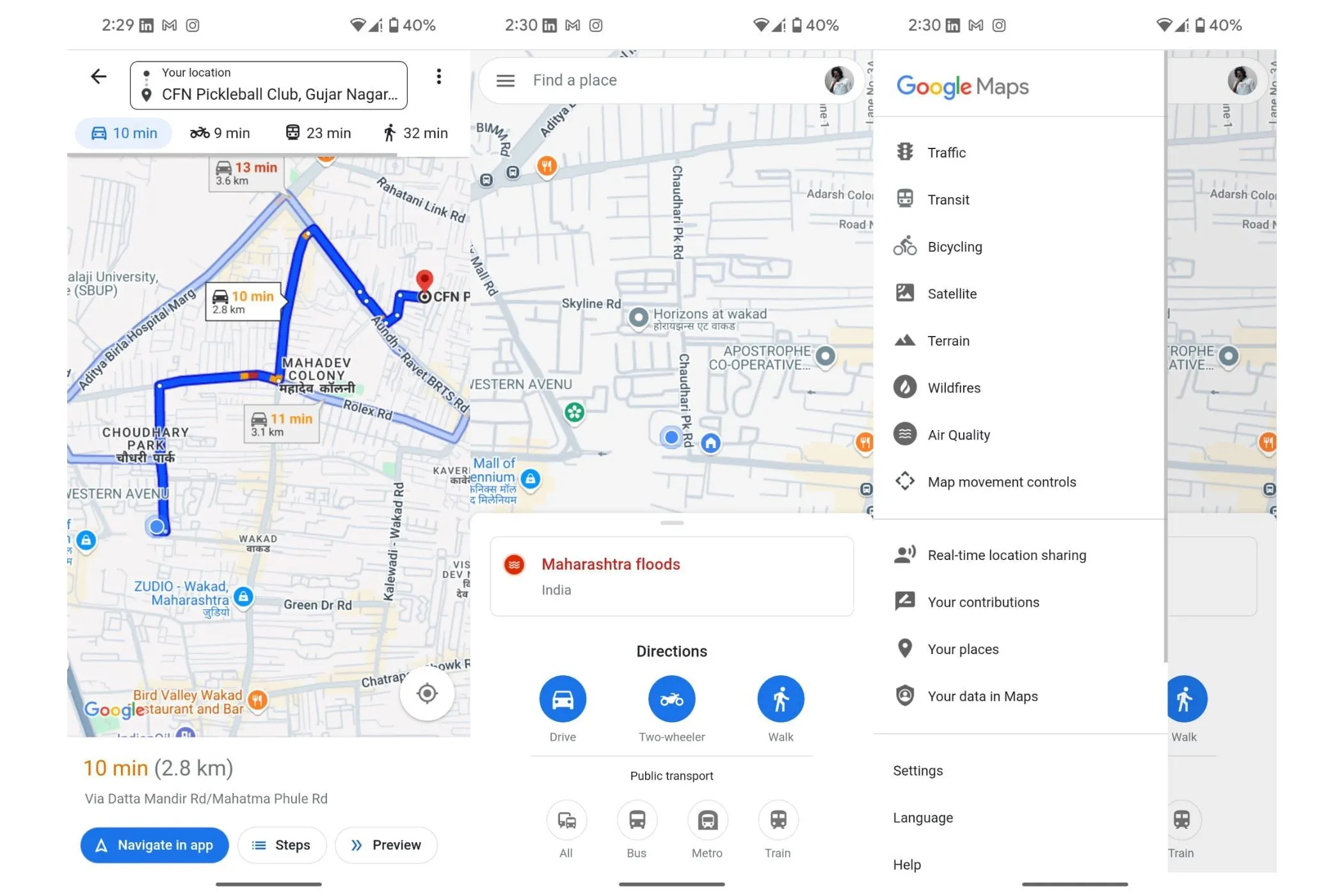 Giao diện đơn giản và các tính năng chính của Google Maps Go