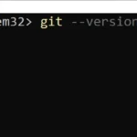 Giao diện dòng lệnh PowerShell hiển thị lệnh git --version để kiểm tra phiên bản Git hiện tại.