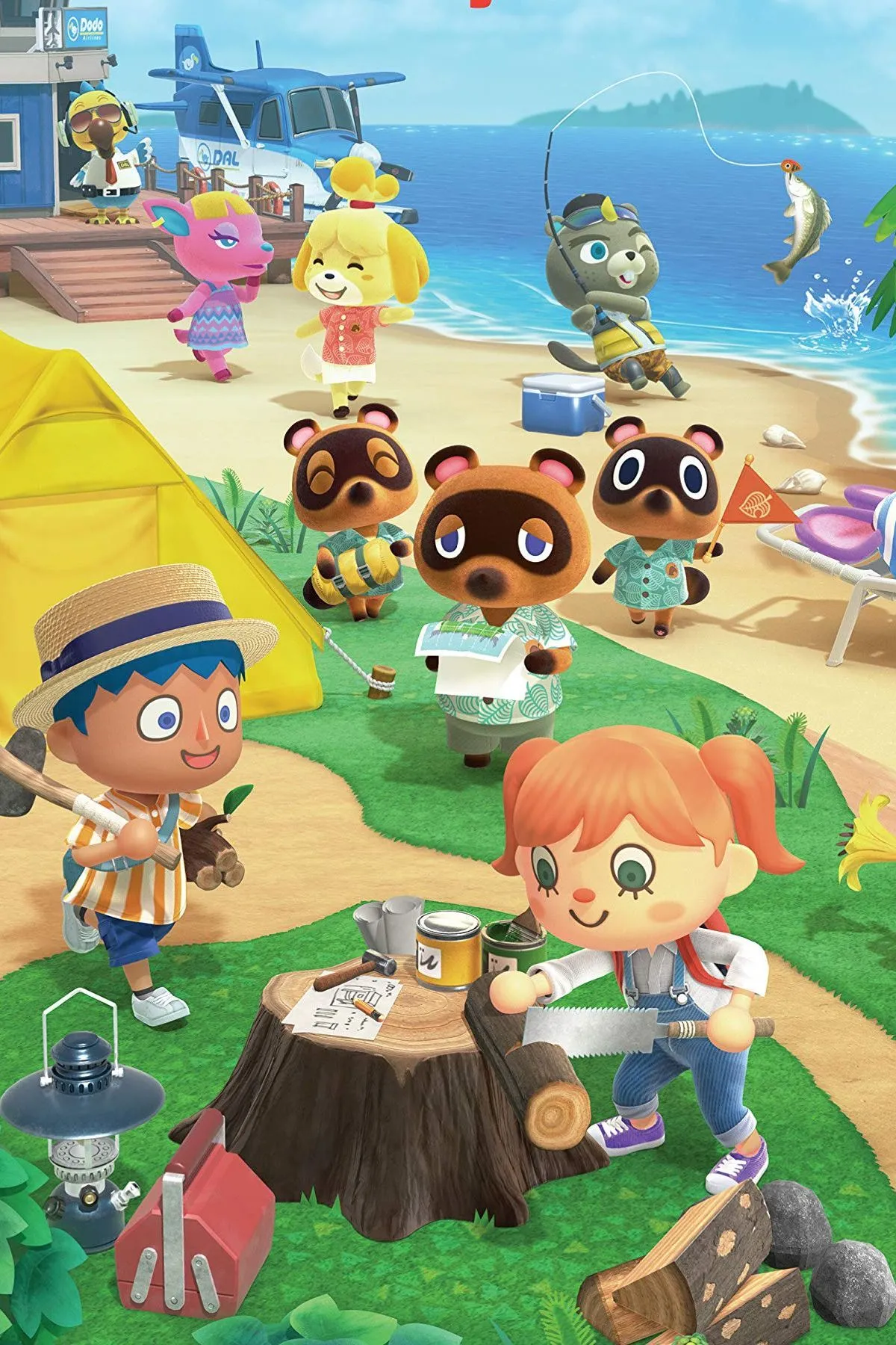 Giao diện game Animal Crossing: New Horizons, một ví dụ về trò chơi có dữ liệu lưu chỉ tồn tại trên một máy sau khi chuyển.
