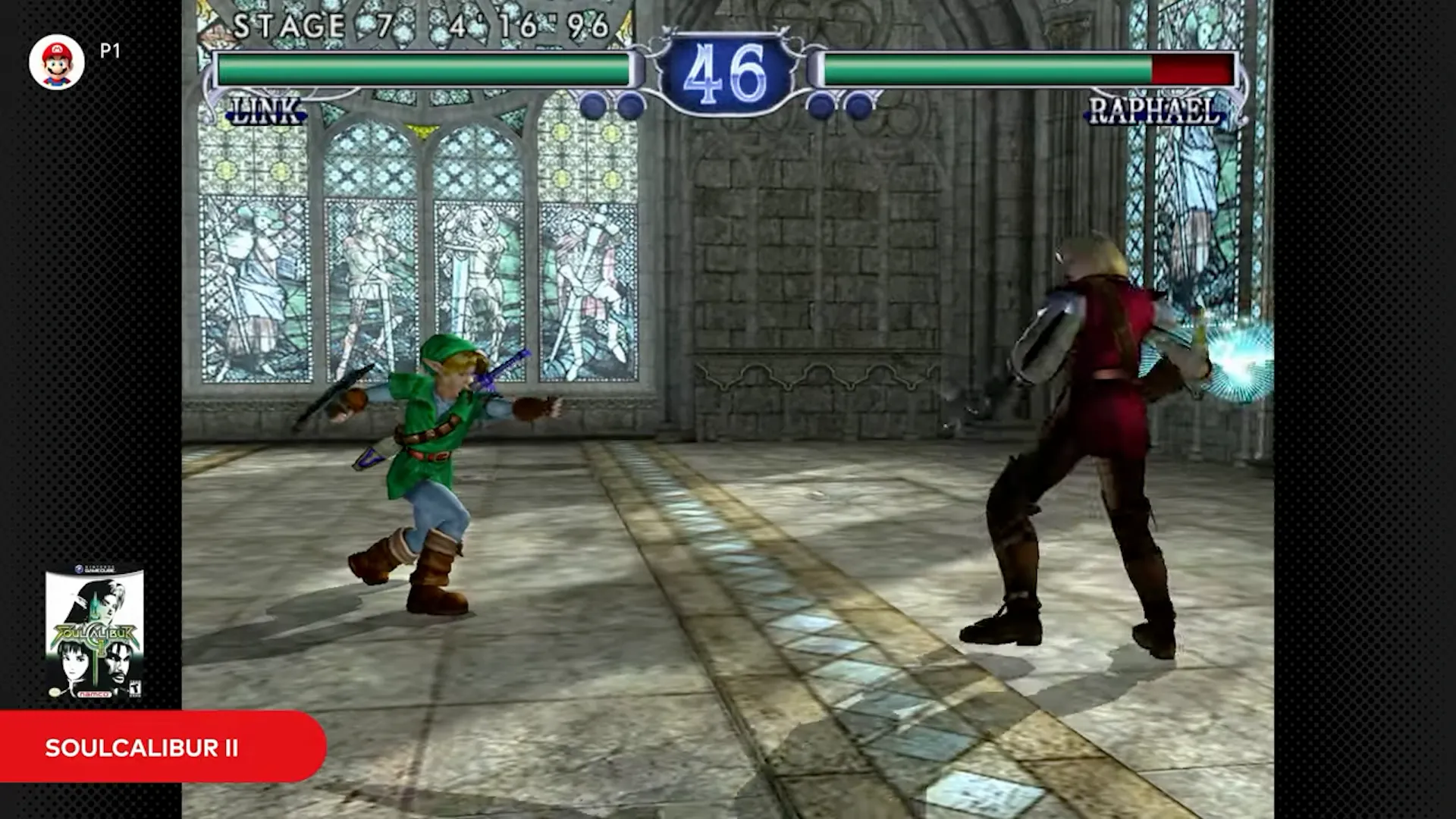 Giao diện game Soulcalibur II chạy trên ứng dụng giả lập GameCube của Nintendo Switch Online + Expansion Pack, tính năng mới dành cho người dùng Switch 2.