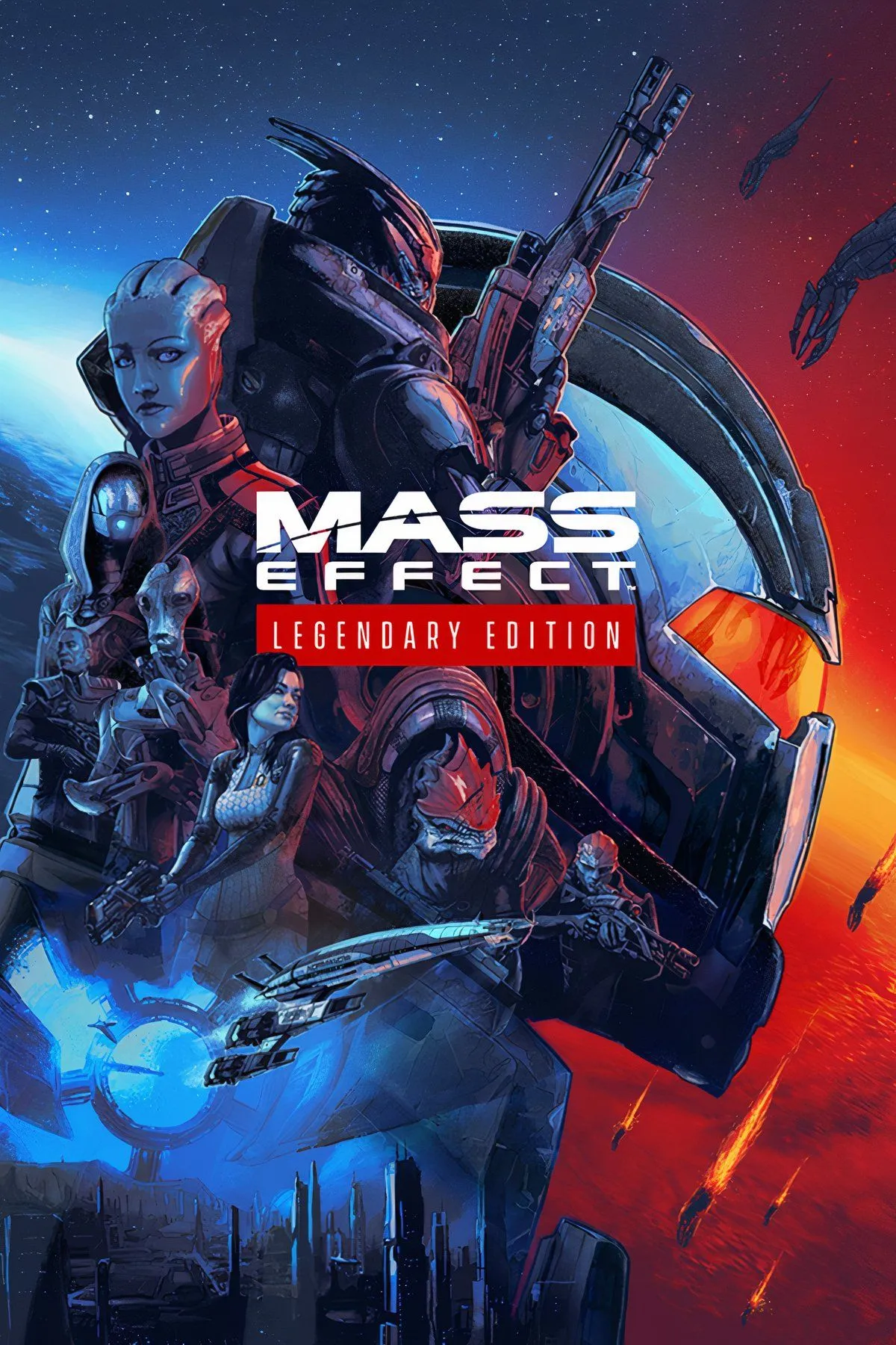 Giao diện lựa chọn và hình ảnh nhân vật trong series Mass Effect, thể hiện các quyết định xuyên suốt ba phần game.