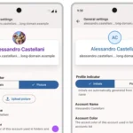 Giao diện mô phỏng ngăn kéo tài khoản được cải tiến trên ứng dụng Thunderbird dành cho Android.