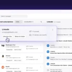 Giao diện mới của Proton Mail hiển thị tính năng Newsletter View giúp người dùng dễ dàng quản lý email đăng ký và hủy đăng ký.