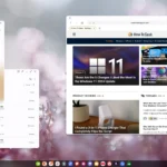Giao diện Samsung DeX đa nhiệm với nhiều ứng dụng đang mở trên màn hình desktop