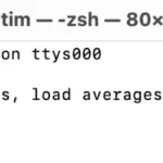 Giao diện Terminal trên macOS hiển thị thời gian hoạt động của hệ thống (uptime) là 26 ngày, minh họa sự ổn định của macOS.