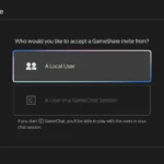Giao diện tính năng GameShare trên Nintendo Switch 2 cho phép chia sẻ trò chơi với bạn bè.