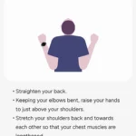 Giao diện ứng dụng Galaxy Wearable hiển thị các bài tập kéo giãn cổ để cải thiện tư thế.