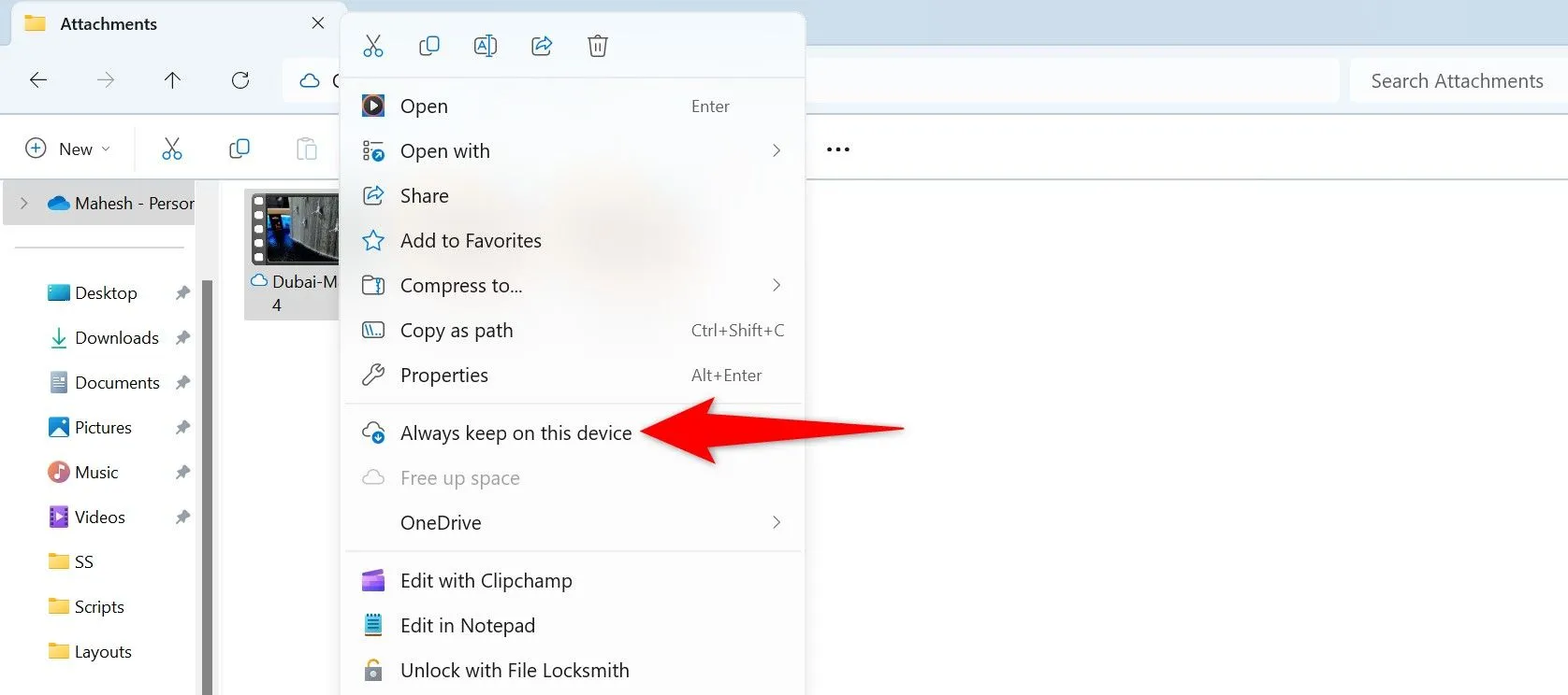 Giữ tệp OneDrive luôn có sẵn ngoại tuyến bằng cách chọn &quot;Always Keep On This Device&quot;