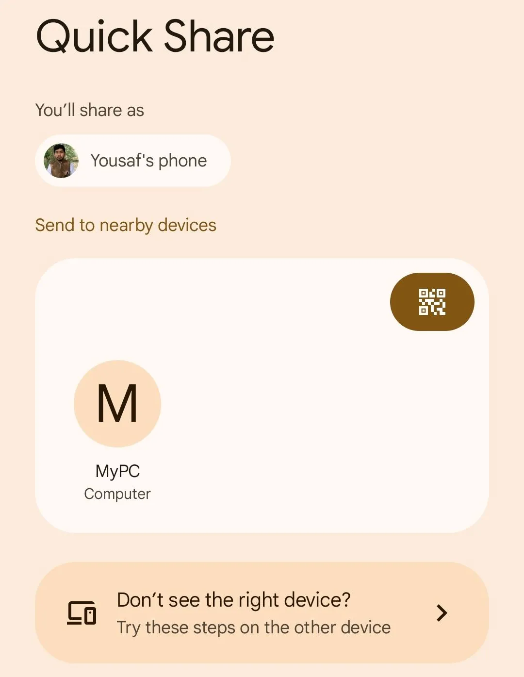 Gửi file từ Android sang Linux bằng tùy chọn Quick Share