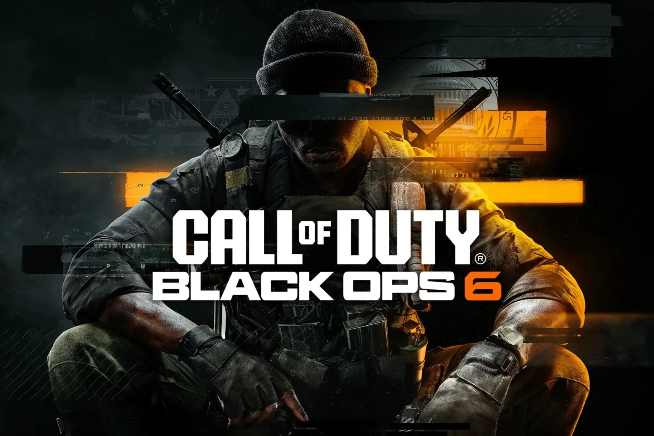 Hình ảnh bìa của trò chơi Call of Duty: Black Ops 6, một tựa game bắn súng nhiều người chơi phổ biến.