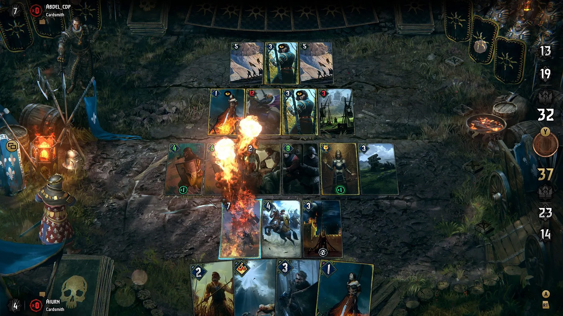 Hình ảnh bộ bài Gwent từ The Witcher 3, minh họa cho thành công của minigame khi trở thành trò chơi độc lập.