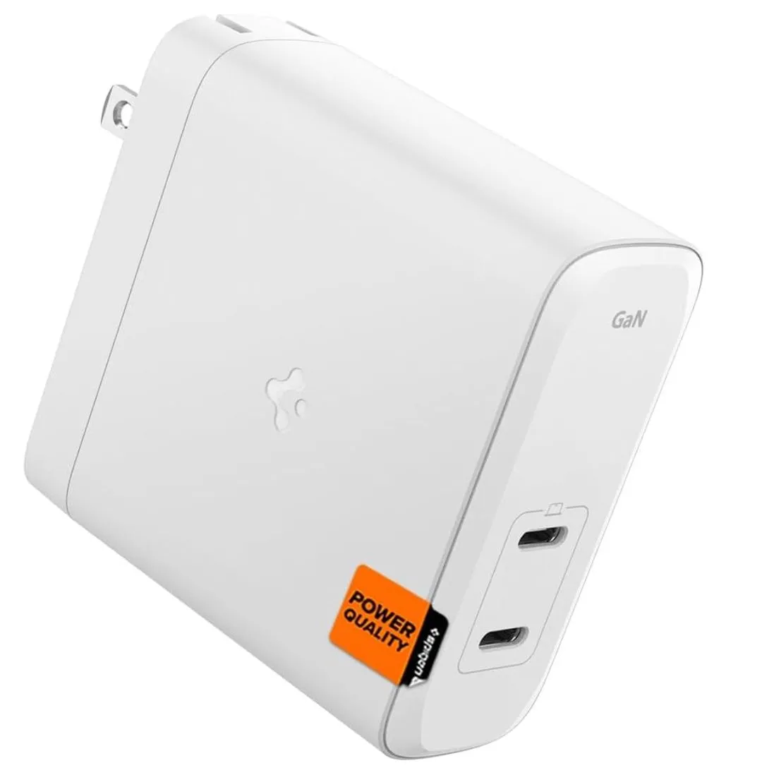 Hình ảnh củ sạc nhanh Spigen GaN III 140W màu đen với hai cổng USB-C