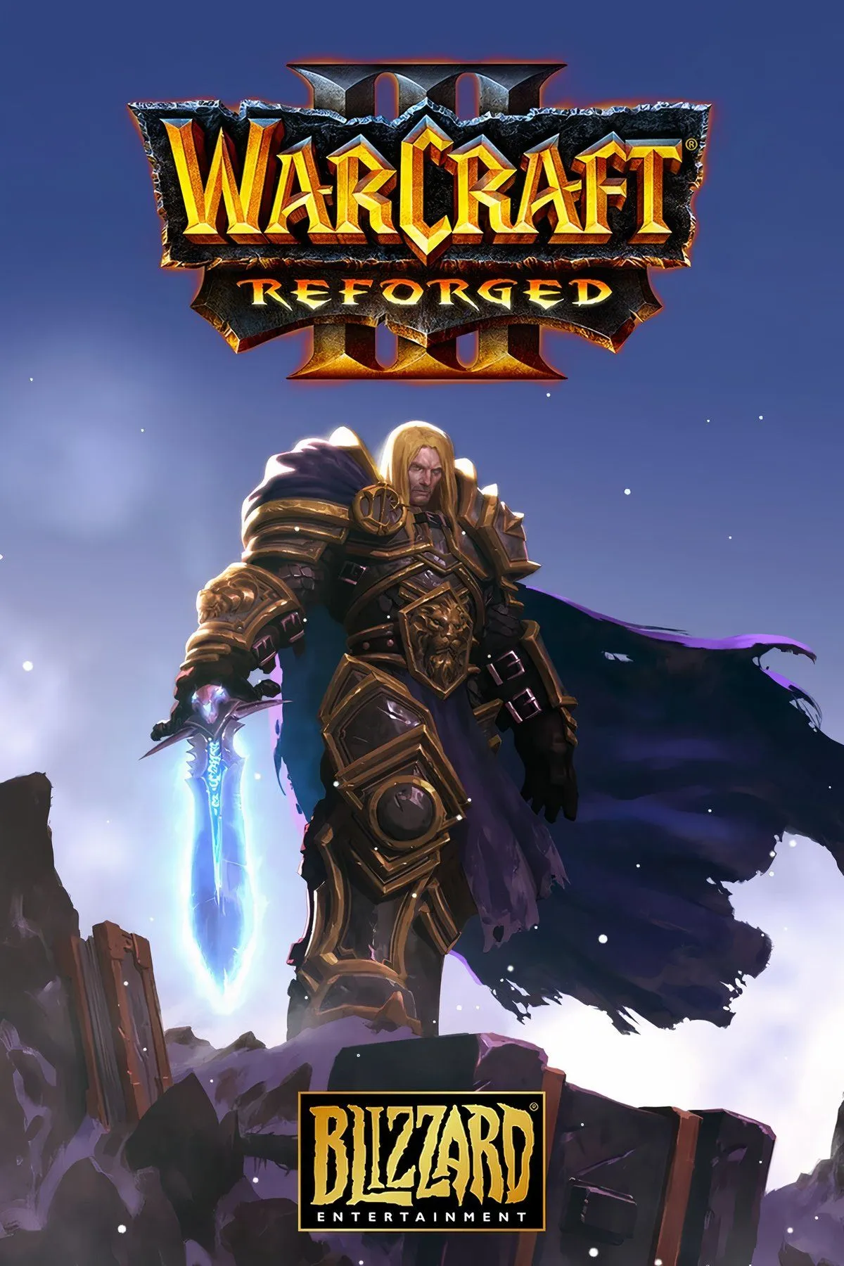 Hình ảnh đại diện cho Warcraft III: Reforged, bản làm lại của game chiến thuật kinh điển Warcraft III, tái hiện các nhân vật và bối cảnh quen thuộc.