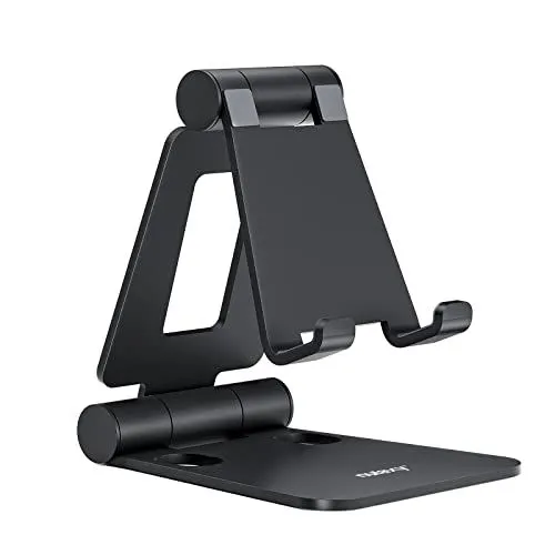 Hình ảnh giá đỡ điện thoại Nulaxy Dual Folding Cell Phone Stand màu đen có thể gập gọn, tiện lợi di chuyển