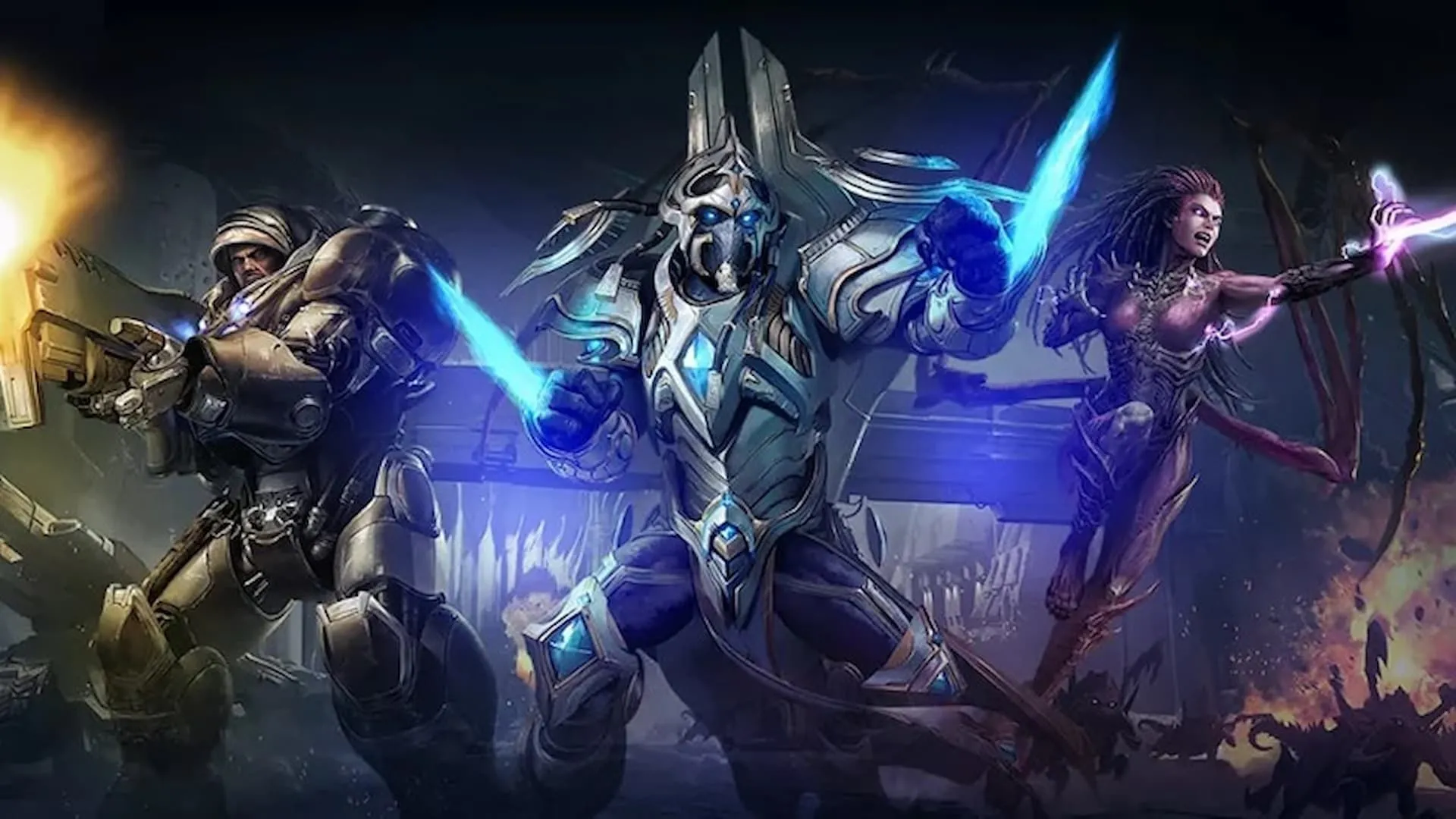 Hình ảnh minh họa các nhân vật chủ chốt trong StarCraft II: Remastered, tựa game chiến thuật nổi tiếng của Blizzard