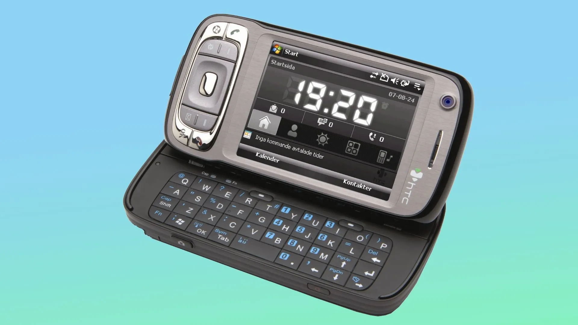 HTC TyTN II, mẫu điện thoại Windows Mobile ra mắt năm 2007 với bàn phím QWERTY vật lý trượt độc đáo.