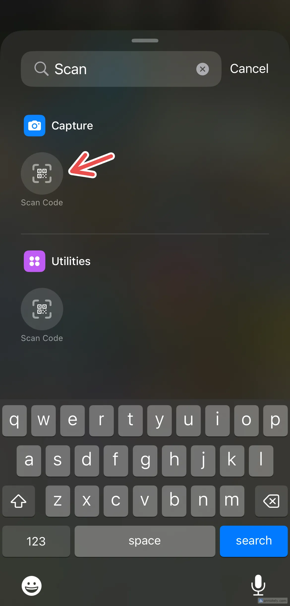 Hướng dẫn thêm biểu tượng Scan Code vào Trung tâm điều khiển của iPhone
