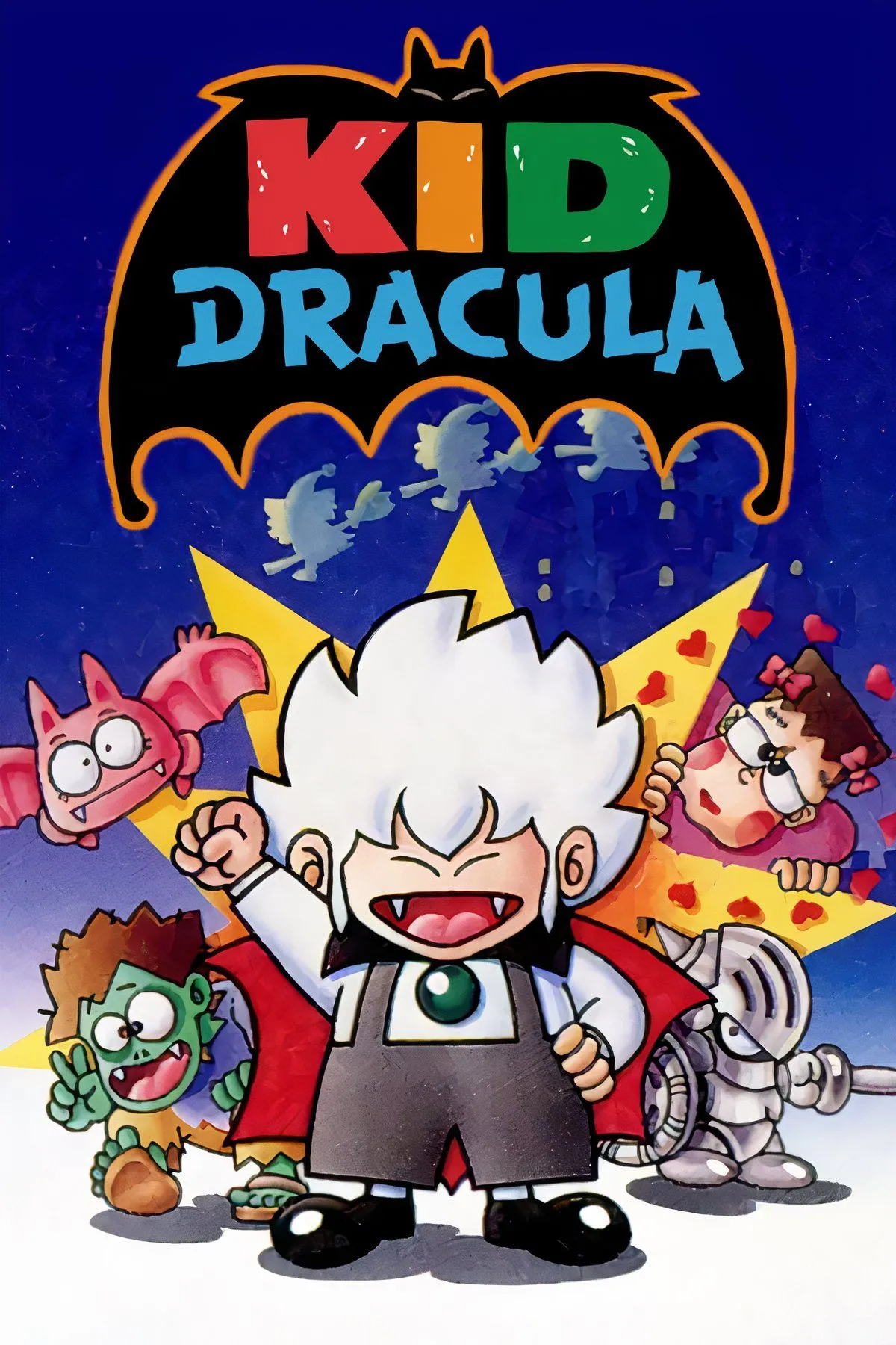 Kid Dracula sử dụng phép thuật trong trò chơi platformer ngộ nghĩnh