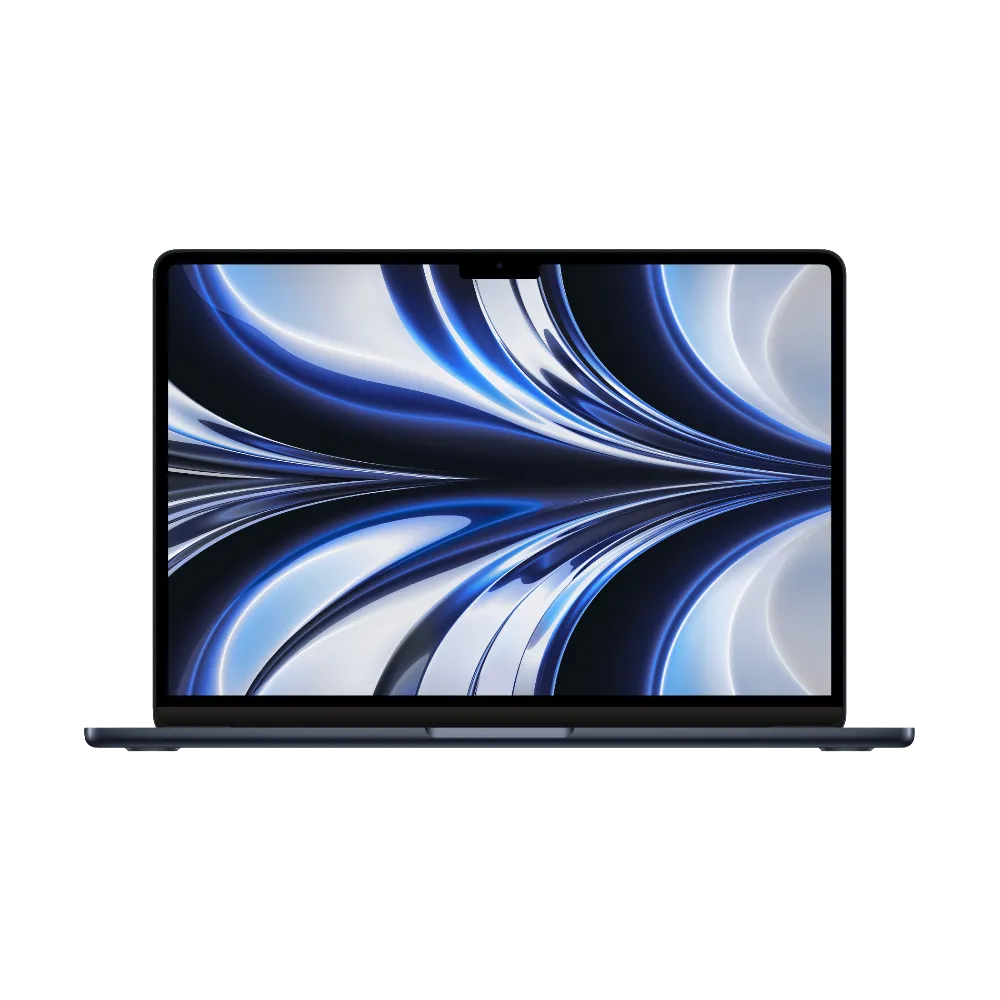 Laptop Apple MacBook Air M2 13 inch màu Midnight, thiết kế mỏng nhẹ hiện đại, màn hình Retina sắc nét, phù hợp cho sinh viên và công việc di động.